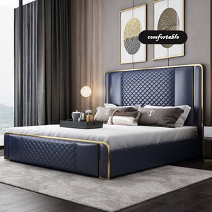 Luxury Modern High Quality Leather Bed